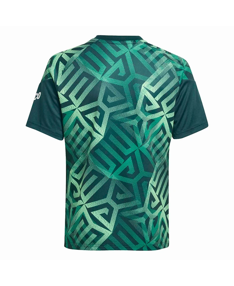 Adidas Big Boys and Girls Green Mexico National Team 2026 Pre-MatchJersey