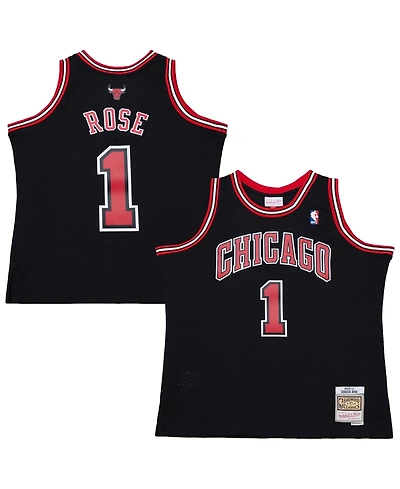 Mitchell & Ness Men's Derrick Rose Black Chicago Bulls Big Tall 2010/11 Swingman Jersey