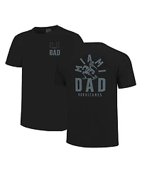Image One Men's Black Miami Hurricanes Father's Day Mascot Overlay T-Shirt