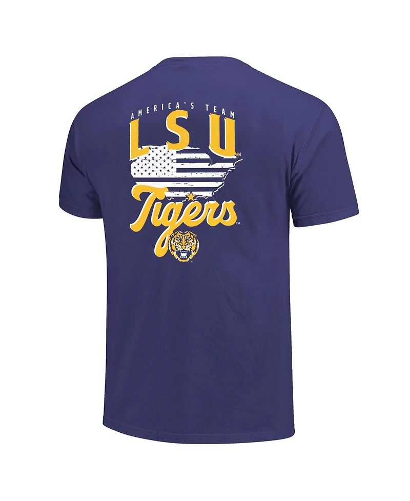 Image One Men's Purple Lsu Tigers America's Team T-Shirt