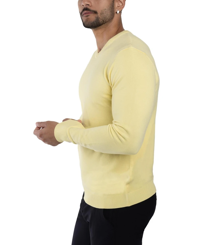 X-Ray Men's Basic V-Neck Pullover Midweight Sweater