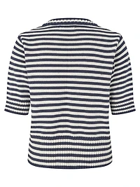 Masai Copenhagen Women's MaFaeleen Striped Short Sleeve Sweater
