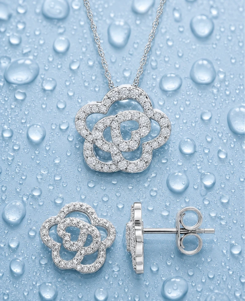 Wrapped in Love Diamond Stud Earrings (1/4 ct. t.w.) in 10k White Gold