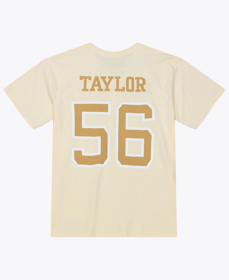 Mitchell & Ness Men's Lawrence Taylor Cream New York Giants Sandman Name Number T-Shirt