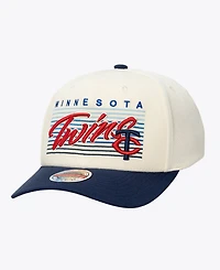 Mitchell & Ness Men's and Women's Cream Minnesota Twins Retro Lines Stretch Snapback Hat