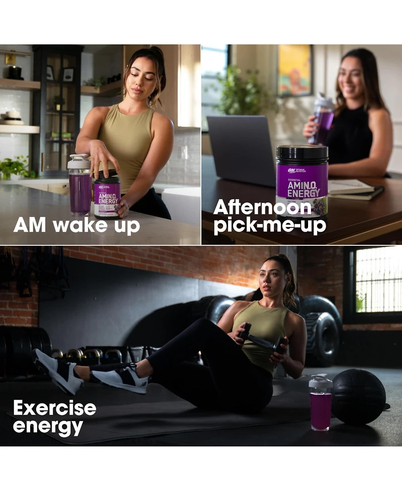 Optimum Nutrition Essential Amin.o. Energy 30 Servings, Blue Raspberry, 100mg Caffeine and 5g Amino Acids for Energy and Recovery