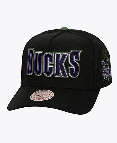 Mitchell & Ness Men's Black Milwaukee Bucks Class Act Pro Snapback Hat