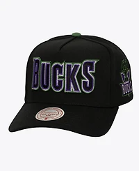 Mitchell & Ness Men's Black Milwaukee Bucks Class Act Pro Snapback Hat