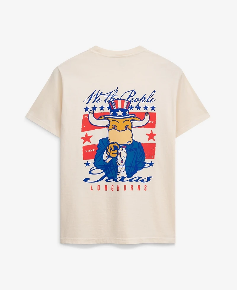 Image One Men's Cream Texas Longhorns Uncle Sam Mascot T-Shirt