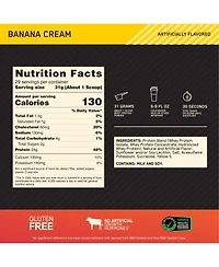 Optimum Nutrition Gold Standard 100% Whey Protein Powder, Banana Cream, 2 Pound (Packaging May Vary)
