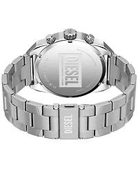 Diesel Men's Spiked Quartz Chronograph Silver Stainless Steel Watch 49mm