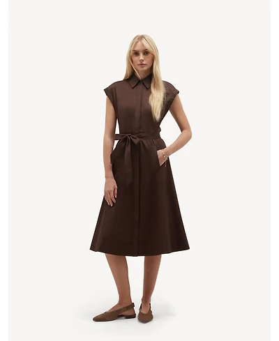 Hobbs London Women's Kristen Belted Shirt Dress
