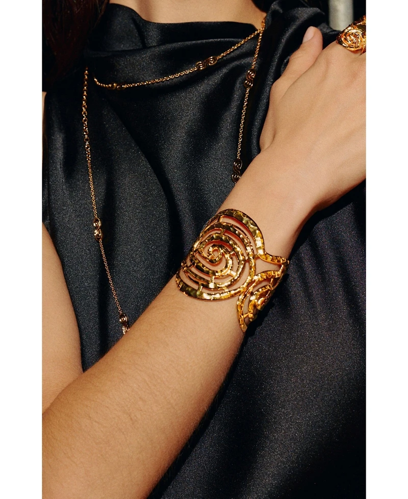 Retro Chic Mono Spiral Cuff