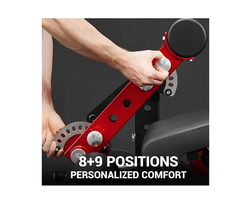 Mikolo Leg Extension and Curl Machine Adjustable Plate Loaded Seated Leg Extension and Lying Leg Curl for Home Gym