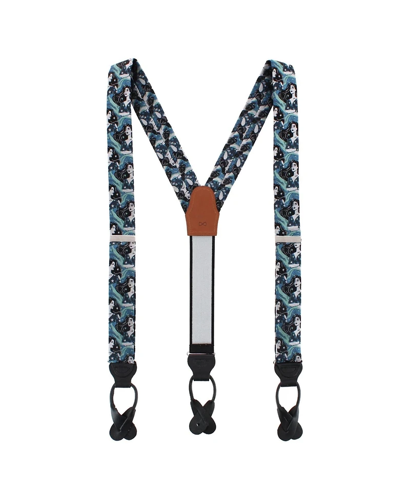 Trafalgar The Siren's Song Silk Novelty Button End Suspenders