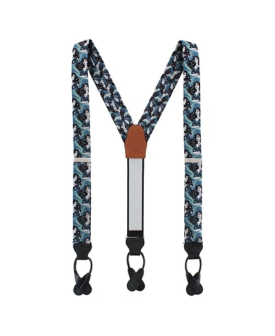 Trafalgar The Siren's Song Silk Novelty Button End Suspenders