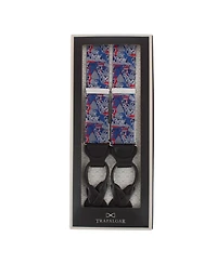 Trafalgar Men's Freedom's Torch Patriotic Silk Novelty Button End Suspenders