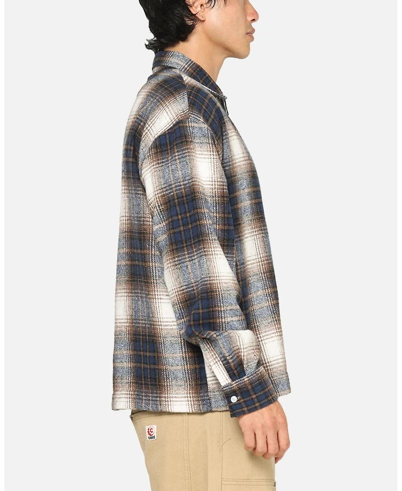 Carre Men's Ombre Zip Up Long Sleeve Shirt
