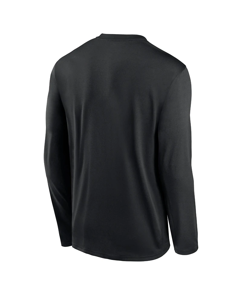 Nike Men's Black Ohio State Buckeyes 2026 Sideline Small Logo Legend Dri-fit Long Sleeve T-Shirt