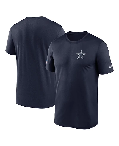 Nike Men's Navy Dallas Cowboys Sideline Legend Small Logo Dri-fit T-Shirt
