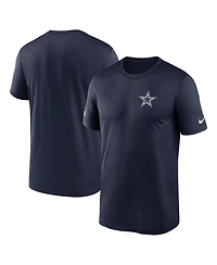 Nike Men's Navy Dallas Cowboys Sideline Legend Small Logo Dri-fit T-Shirt