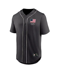Fanatics Men's Gray Team Usa Core Foundation Ball Button-Up Shirt