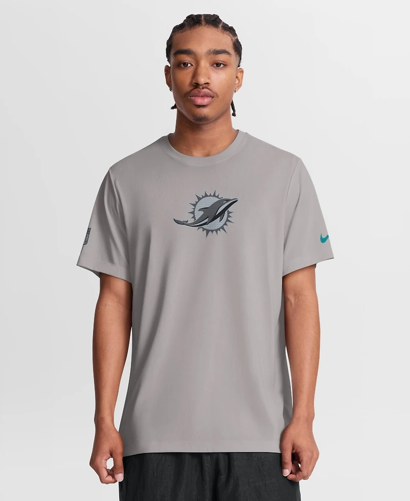 Nike Men's Gray Miami Dolphins Sideline Lead The Charge Legend Dri-fit T-Shirt