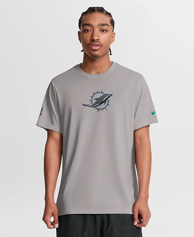Nike Men's Gray Miami Dolphins Sideline Lead The Charge Legend Dri-fit T-Shirt