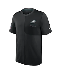 Nike Men's Black Philadelphia Eagles Sideline Uv Dri-fit Coaches T-Shirt