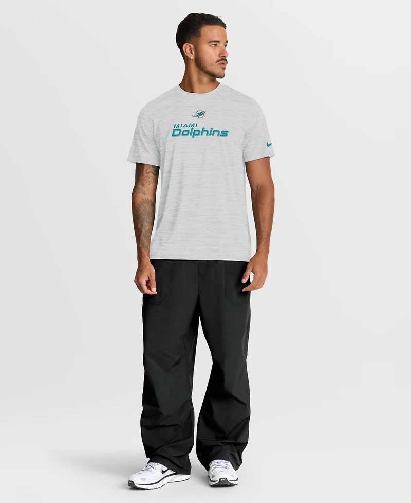 Nike Men's Ash Miami Dolphins Velocity Endurance Run Dri-fit T-Shirt
