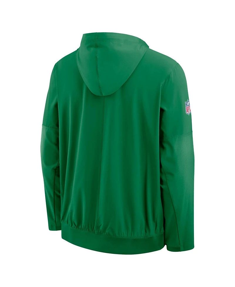 Nike Men's Kelly Green Philadelphia Eagles Alt Anorak Half-Zip Hooded Jacket