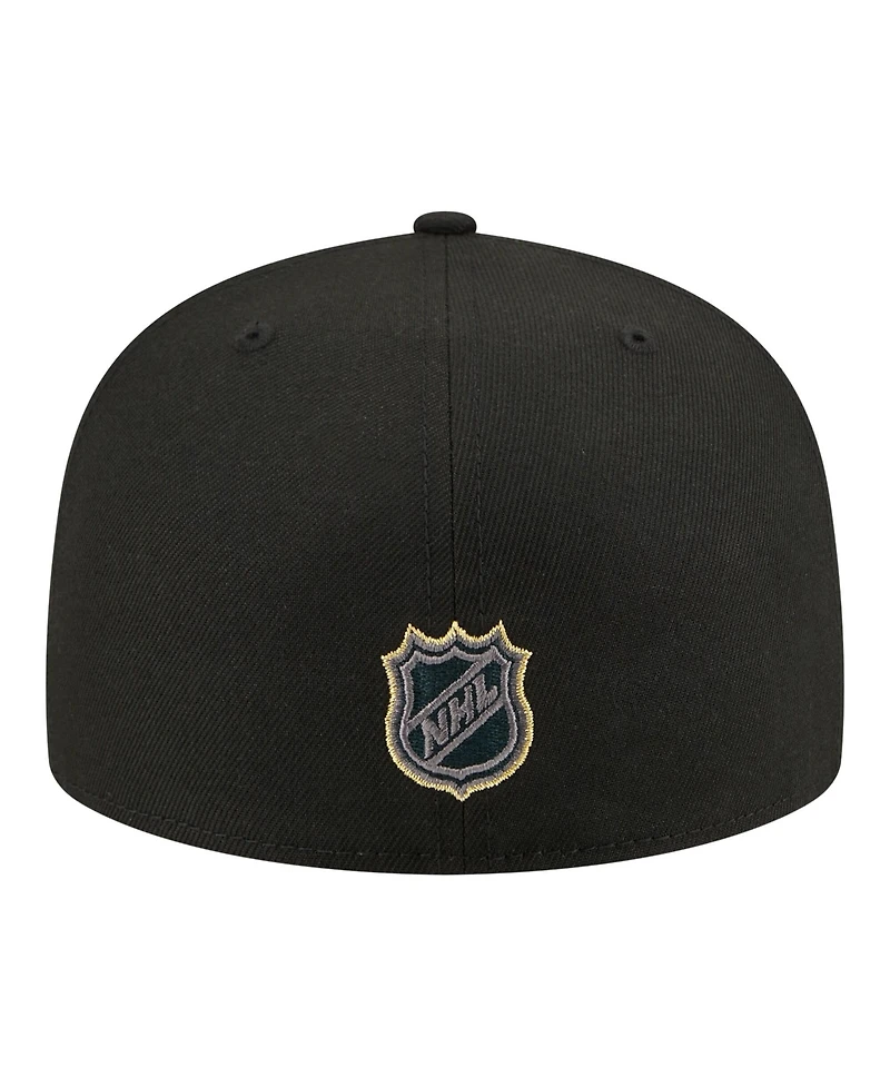 New Era Men's Black Vegas Golden Knights Color Pop 59FIFTY Fitted Hat