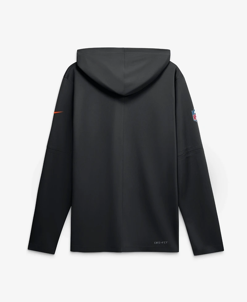 Nike Men's Black Cincinnati Bengals Sideline Lightweight Long Sleeve Dri-fit Hoodie