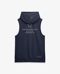 Nike Men's Navy Dallas Cowboys Sideline Standard Issue Dri-fit Sleeveless Hoodie