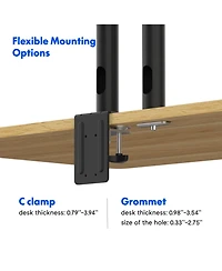 FlexiSpot D1D Dual Monitor Arm – Steel Frame, Mechanical Spring Adjustment, Up to 30" Displays