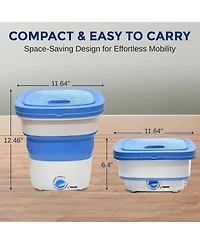 Pure Clean Portable Mini Washing Machine Lightweight Collapsible Bucket - Perfect for Camping, Travelling, Apartment