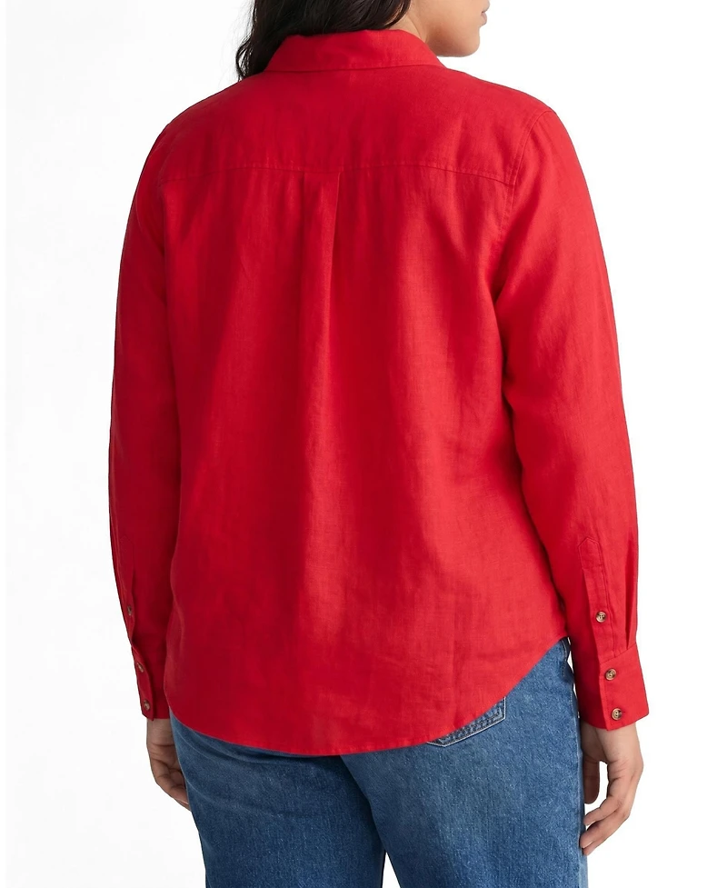 Universal Standard Plus Elbe Stretch Linen Shirt