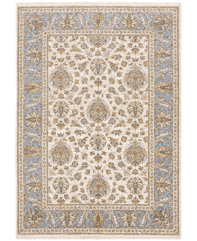 Oriental Weavers Maharaja 5091Z Ivory and Blue 7'10" x 10'10" Area Rug
