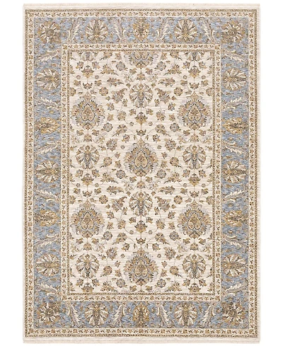 Oriental Weavers Maharaja 5091Z Ivory and Blue 7'10" x 10'10" Area Rug
