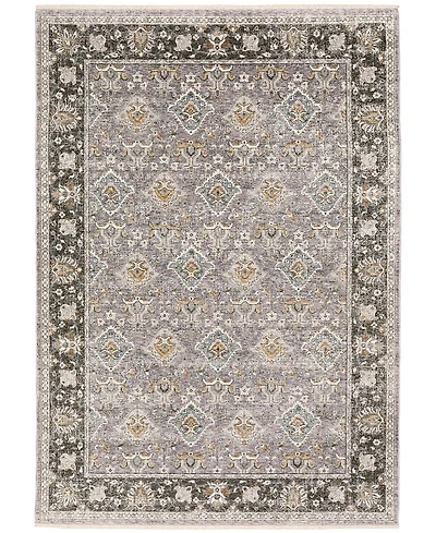 Oriental Weavers Maharaja 91E Gray and Blue 7'10" x 10'10" Area Rug
