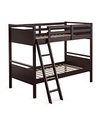 Gouun Convertible Twin Over Twin Bunk Bed with Guardrail and Ladder