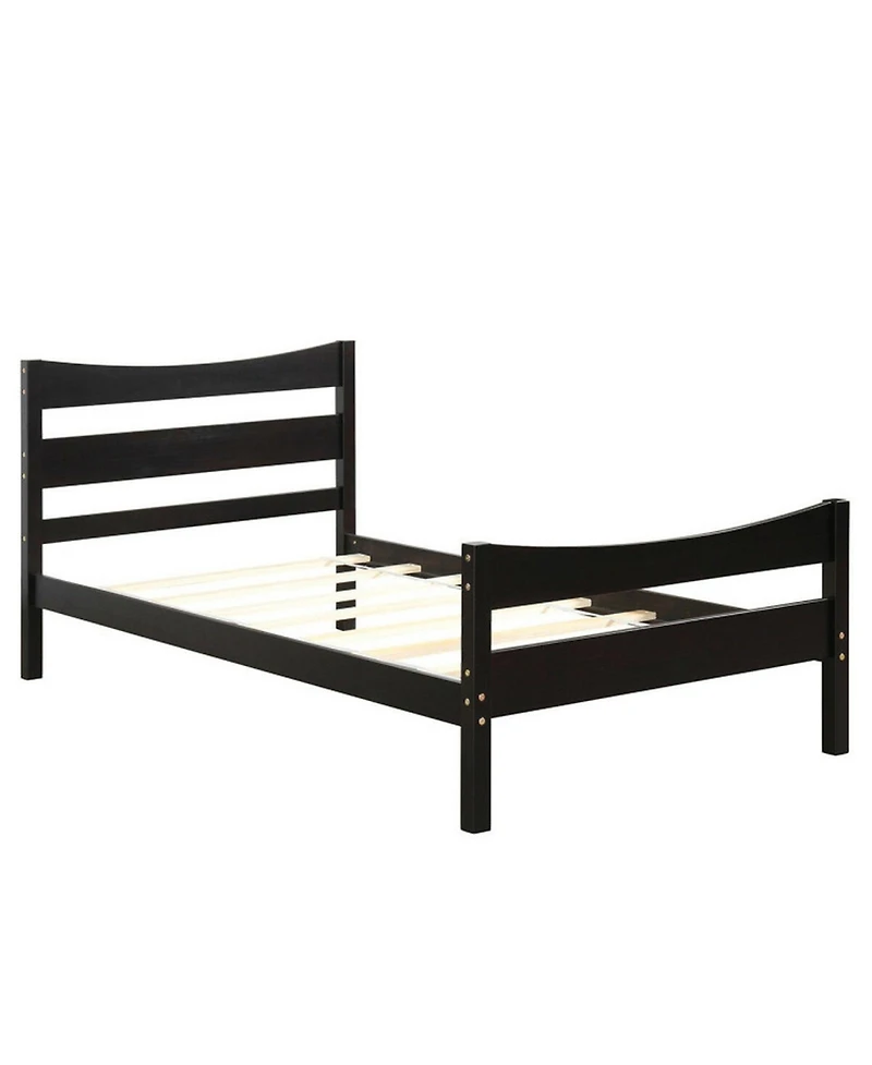 Gouun Twin Size Rustic Platform Bed Frame with Headboard and Footboard