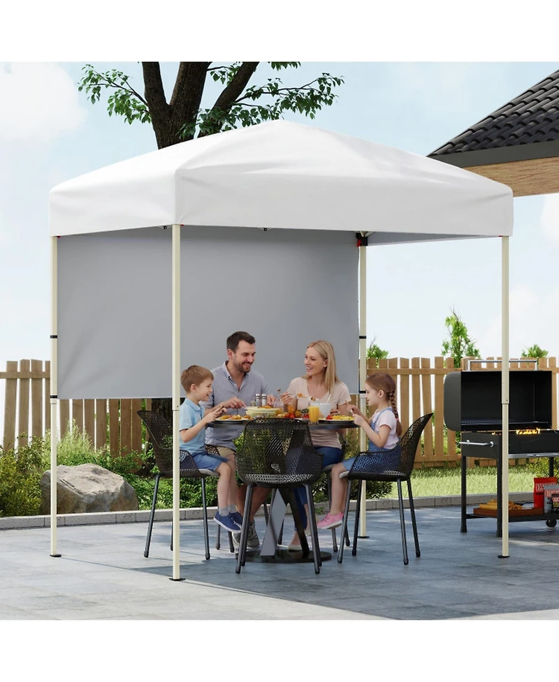 Gouun 6 x 4 Feet Pop-Up Canopy Tent with Half Sidewall Sun Shelter