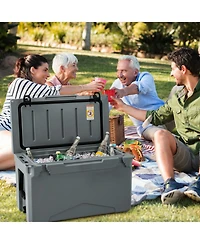 Gouun 50-Quart Rotomolded Cooler with Cup Holders and Bottle Opener