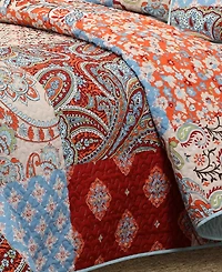 Stratford Park Gabby Paisley Patchwork 3-Piece Quilt Set, Queen