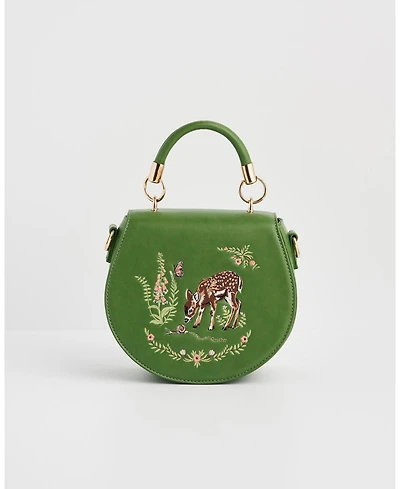 Fable England Women's Fawn and Snail Embroidered Top Handle Bag