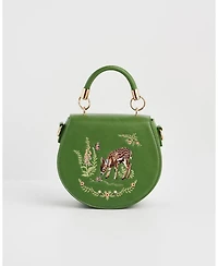 Fable England Women's Fawn and Snail Embroidered Top Handle Bag