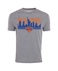 Sportiqe Men's and Women's Gray New York Knicks Comfy Tri-Blend T-Shirt