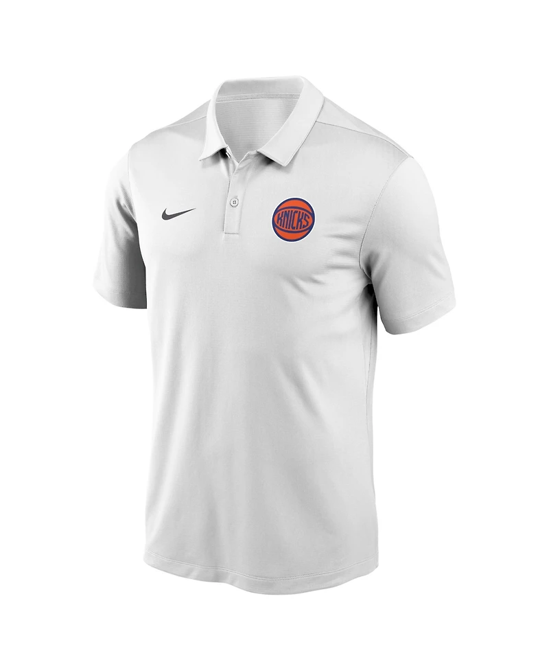 Nike Men's White New York Knicks Dri-fit Victory Polo
