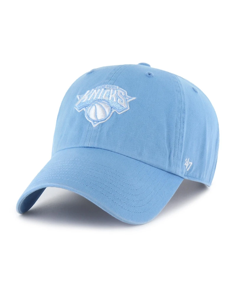'47 Brand Men's Light Blue New York Knicks Clean Up Adjustable Hat